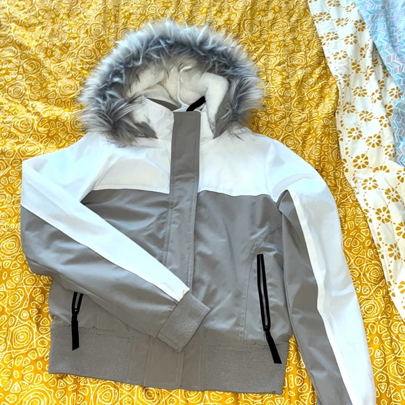 Hollister Jackets & Coats Gray And White Hollister Winter Jacket